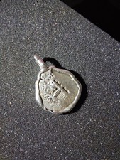authentic Spanish colonial silver cob coin pendant