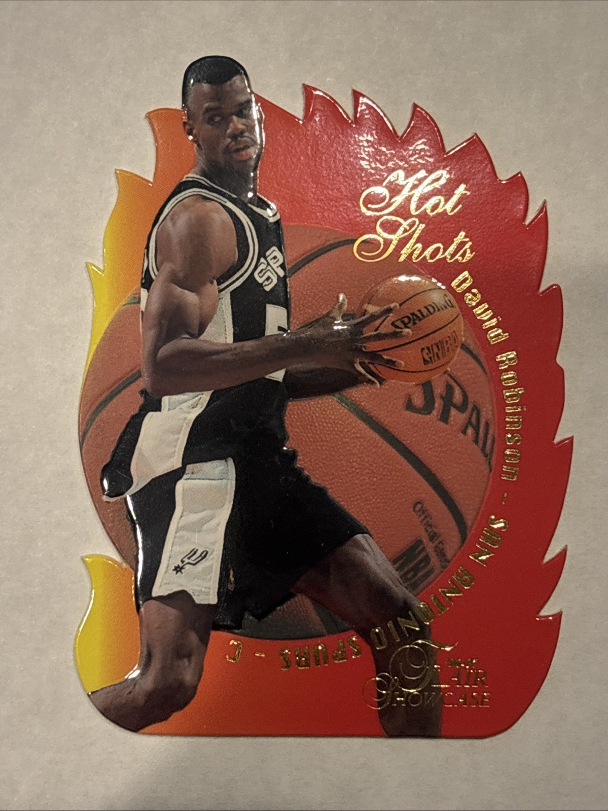 1996-97 Fleer Flair Showcase Hot Shots David Robinson #15 Spurs Insert