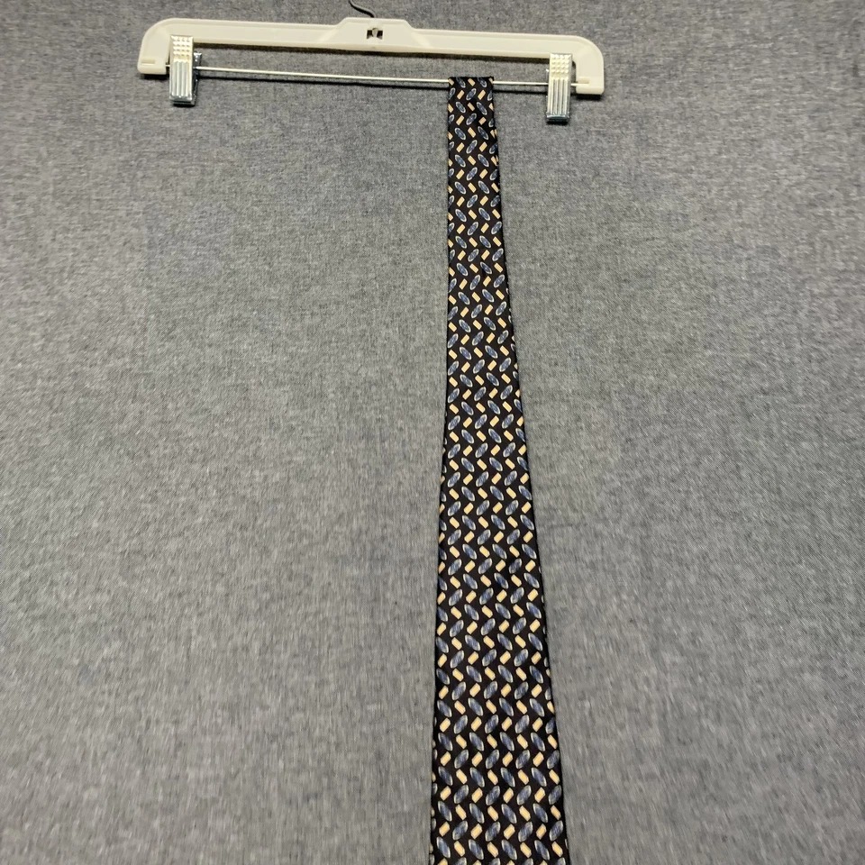 Corbata de vestir de seda Savile Row para hombre con estampado dorado hecha en Italia 59 pulgadas Foto 2 de 4