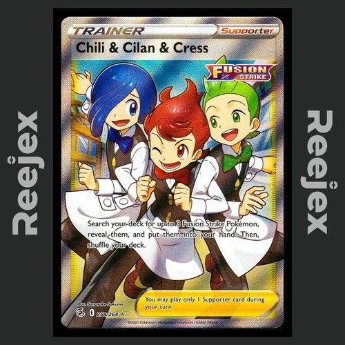Chili & Cilan & Cress - 258/264 - Ultra Rare - Fusion Strike - Pokemon - NM/M