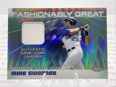 2004 Topps Chrome Fashionably Great Mike Sweeney Royals Game Used Jersey
