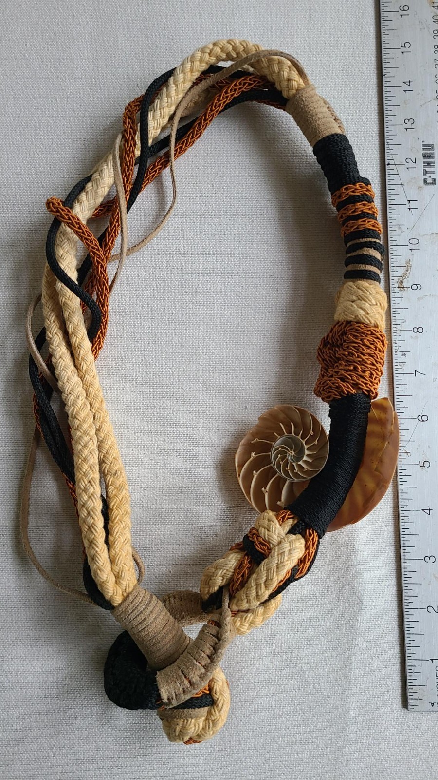 Audaciously Chic Statement Chambered Nautilus rop… - image 2