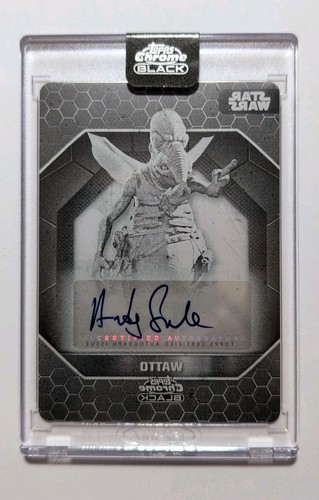 2024 Topps Star Wars Chrome Black - Watto Encased Auto Printing Plate 1/1 - Picture 1 of 2