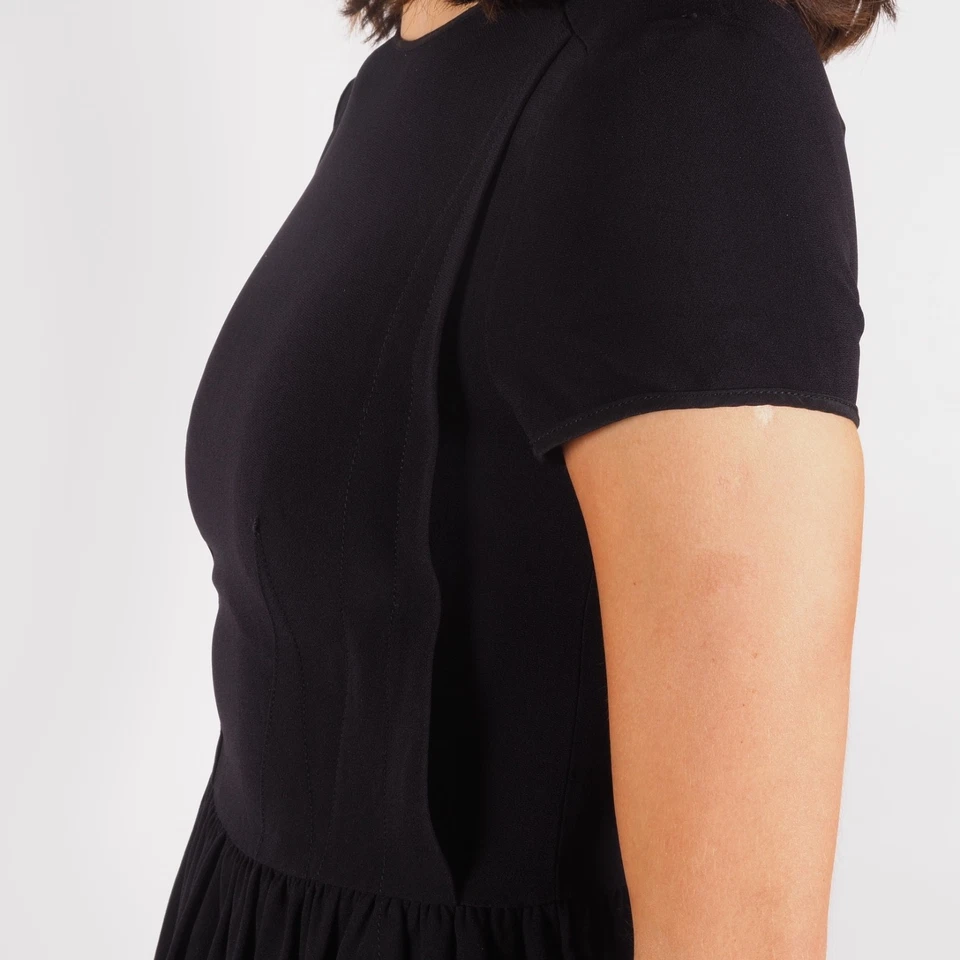 Vestido acampanado Miu vintage para mujer azul marino oscuro manga corta talla IT 36 / US 2 Foto 4 de 4