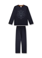 Jungen Schlafanzug Tigerkopf,Dunkelblau V. Sanetta Gr. 164