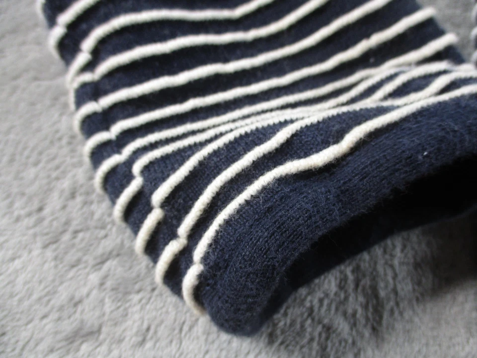 Brooks Brothers 346 Suéter Blazer Mujer XL Azul Marino Rayas Tejido Chaqueta Cárdigan Foto 3 de 4