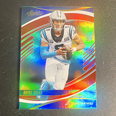 Panini 2025 Absolute Bryce Young Spectrum Red /199 #80 Carolina Panthers