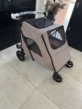 Wedyvko Pet Stroller for Medium Dogs, 15kg, 4-Wheel Foldable Pram