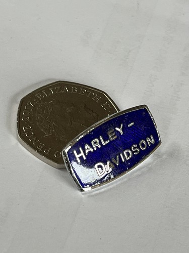 Harley Davidson No1 Original Used Vintage Enamel Pin Badge Rocker Culture