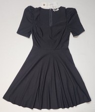 NEW Grace Karin S Black A-Line Fit  Flare Puff Short Sleeve Sweetheart Dress