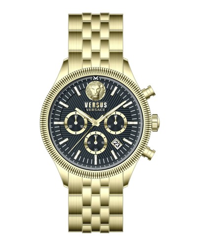 Versus Versace Mens  Gold 44mm Bracelet Fashion Watch VSP971021