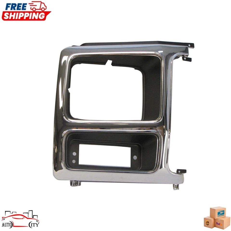 New Silver Grille Assembly & Headlight Bezel Left Right For 1982-1986 Ford F-150 - Image 4 of 4