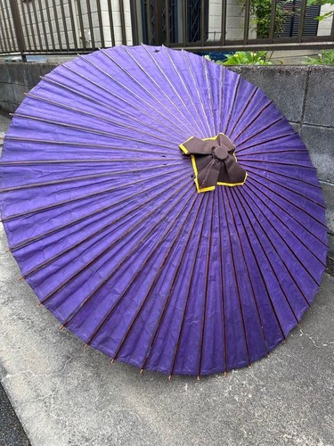 YAMAMOTOTAKIZAYIKUYA Japanese Umbrella Color Purple Very Good Free Shipping