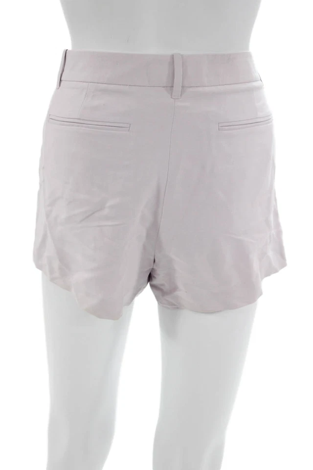 Theory Unisex Silk Pink Hook & Eye Designer Shorts Size 6 - Image 3 of 4