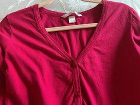 Woman&rsquo;s Victoria Secret Red  Top Red White Long Pants Piece Pajamas Set Sz M