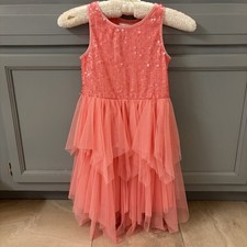 Cat  Jack Girls Tutu Dress Sequin Sleeveless Knee Length Round Neck Size S