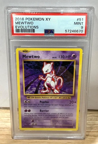 2016 POKEMON XY EVOLUTIONS #51 MEWTWO PSA 9