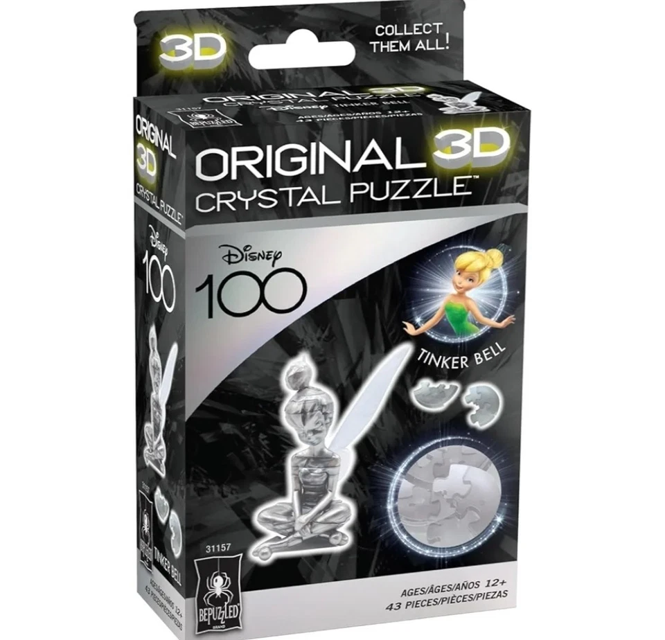 迪士尼 100 个迷惑迪士尼白金小叮当原装 3D 水晶拼图新品 — 第 2/4 张图片