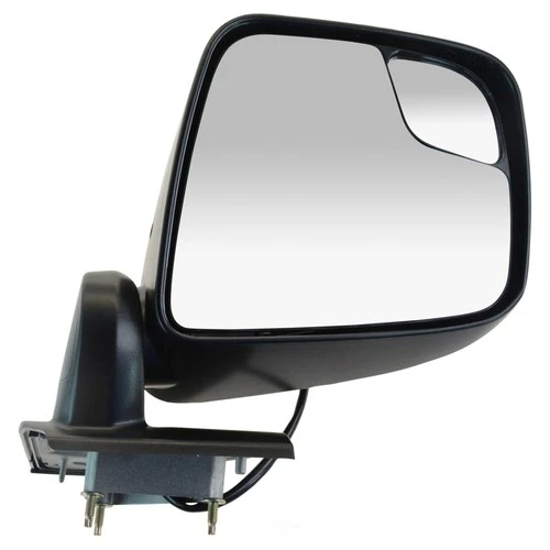 Door Mirror-Power Heated Textured Black Convex Glass Mirror TRQ MRA08366