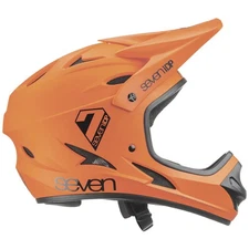 7iDP M1 Full Face Helmet for MTB, Burnt Orange, Lightweight ABS Shell, 17 Vents
