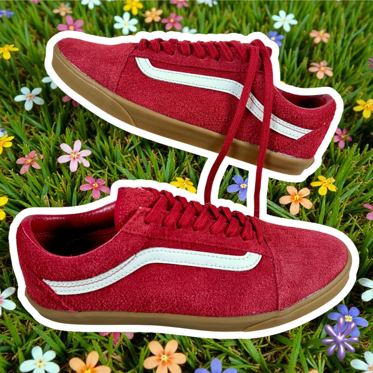VANS Skate‎ Old Skool Hairy Suede Burgundy Red VN0A2Z32KGD Men\'s US Size 5.5 Skate Old Skool Hairy Suede Shoe in Burgundy| Vans FI main image 4
