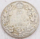 1920 Canada 50 cents F+