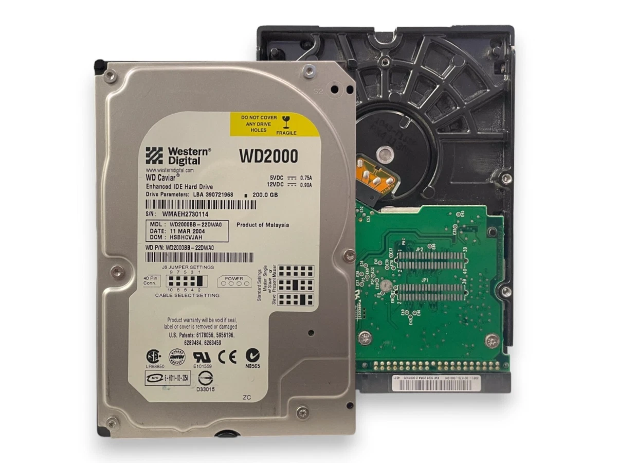 Western Digital Internal Hard Disk Drives 200 GB Storage Capacity