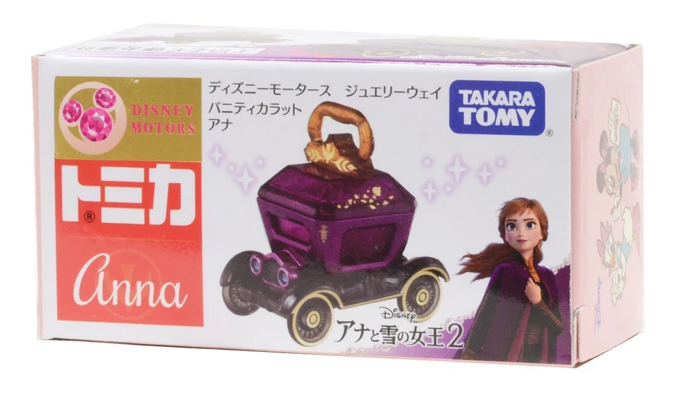 Takara Tomy Disney Motors Jewelryway Vanity Carat Snow Princess Ana Diecast Car - Image 4 of 4