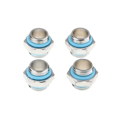 prettyia 8Pcs Silber Wasserkühlung G1 / 4 "Stecker 5mm Stecker auf - Afbeelding 6 van 10