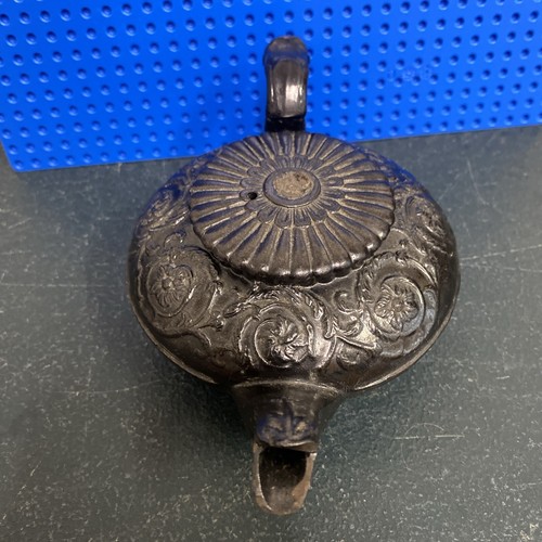 Rare 1790 Antique English Black Basalt Porcelain Teapot - Picture 3 of 12