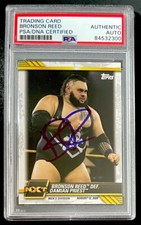 Bronson Reed Signed 2021 Topps WWE NXT Trading Card #57 PSA DNA Slabbed