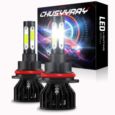 9007 HB5 LED Headlight Bulbs Combo, 30000LM 6500K High/Low Beam, Pack Of 2
