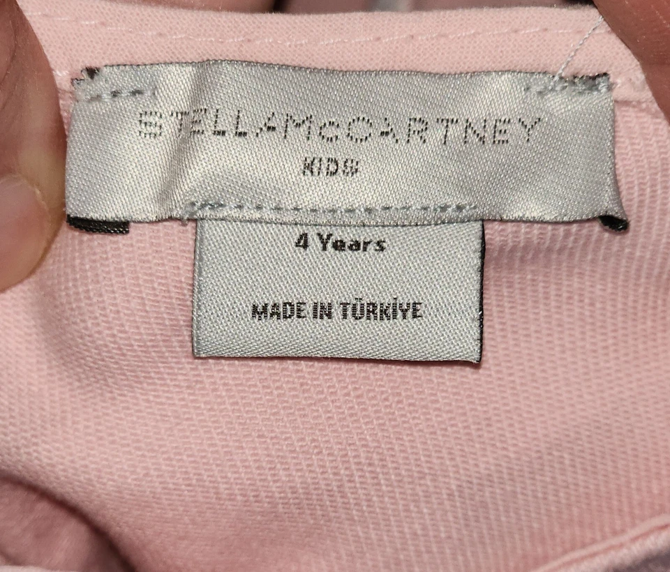 Stella McCartney Designer Kids Stars Pink Denims Dress Back Zipper Size Age 4 - Image 3 of 4