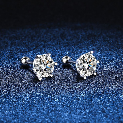 EWYA 0.52Ct Moissanite Fine Stud Earrings 925 Sterling Silver Earrings eBay