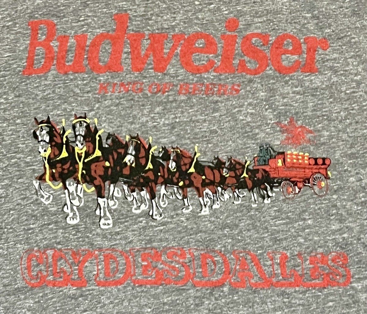 Budweiser — 'Clydesdale' Retro Brand T-Shirt — Size Men's Large | eBay