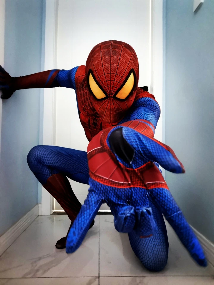 Avengers The Amazing Spider-Man Peter Parker Costume Cosplay For Adult Kids Suit - Image 2 of 4