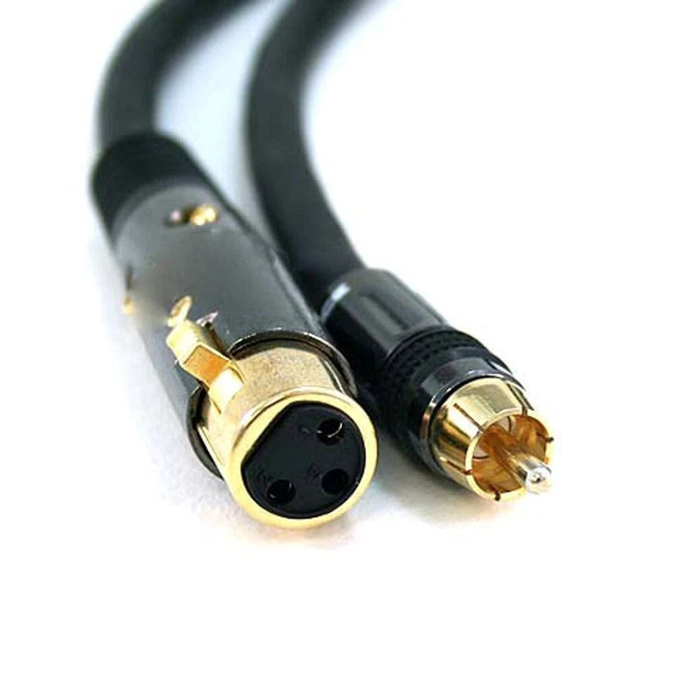 1.5FT Premium XLR 3-Pin Female to RCA Male Mic Microphone Cable Gold Plated - Image 2 of 3