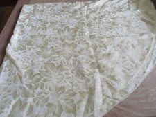 pale yellow polyester round tablecloth leaf pattern 72"