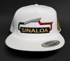 SINALOA MEXICO HAT MESH TRUCKER WHITE SNAP BACK ADJUSTABLE NEW