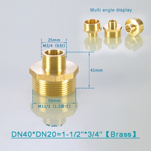 BSP Adaptor Male to Male Hex Nipple Coupling Connector 1/8" ~ 2" Stainless/Brass - Picture 87 of 92