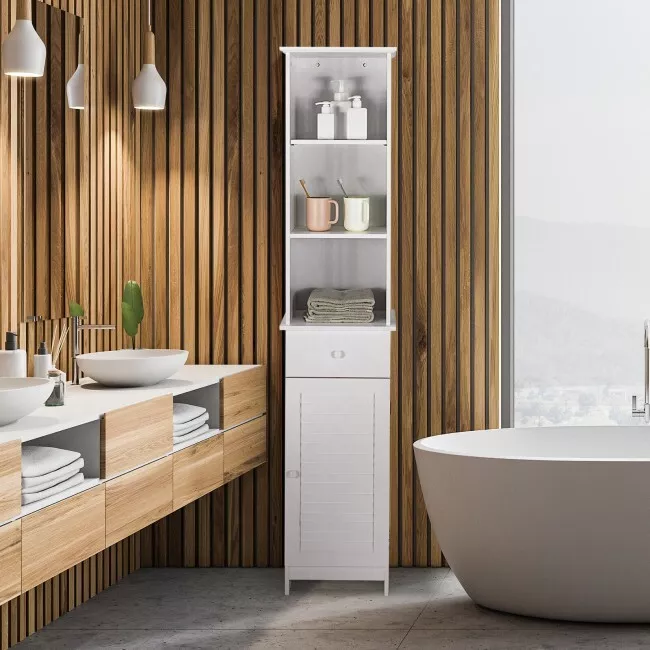 Tall bathroom 2024 cabinets ebay