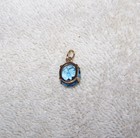 Estate 14k yellow gold Blue Topaz pendant — photo 2