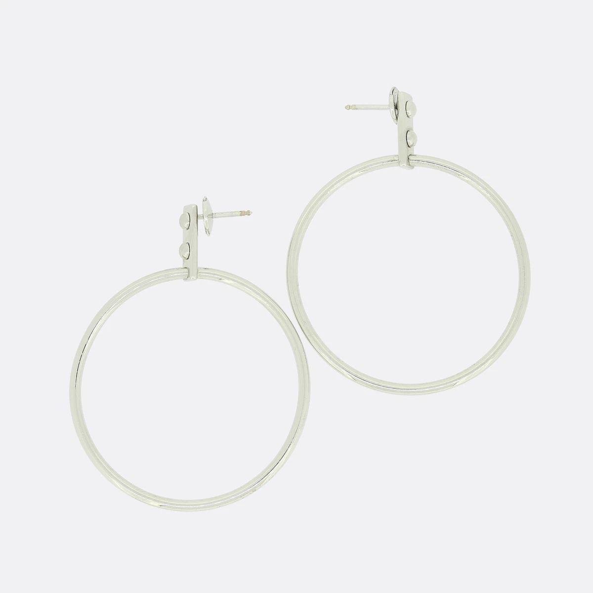 Louis Vuitton Earrings - 18ct White Gold Creoles Coeurs Hoop