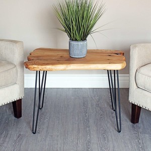 Details About Wood Slab Table Natural Edge Accent End Side Coffee Furniture Living Room Decor