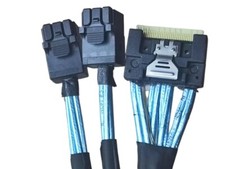 Slim SAS4.0 SFF-8654 8X to 2  mini SAS HD SFF-8643 connection data cable 95cm