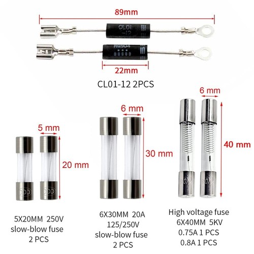 Kit Ricambi Riparazione Forno Microonde Casa, Condensatore HV 2100V 1.0uF, NUOVO - Foto 5 di 6