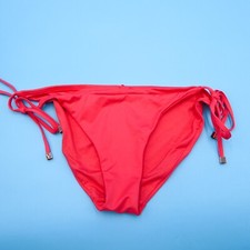 Victorias Secret Large Salmon Pink Brazilian Bikini Bottom Side Tie Beach New