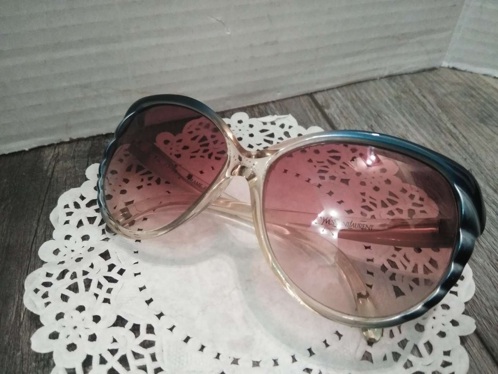 Occhiali da sole donna YSL Yves Saint Laurent 83 16 BLU ARGENTO TRASPARENTE