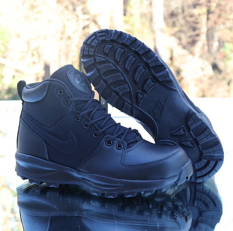 mana未使用NIKEシューズ Nike Manoa ACG Black Leather Textile Boots Men's Size 8 Custom