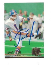 Jason Elam Autographed 1994 Fleer Ultra Football Card Signed DENVER BRONCOS